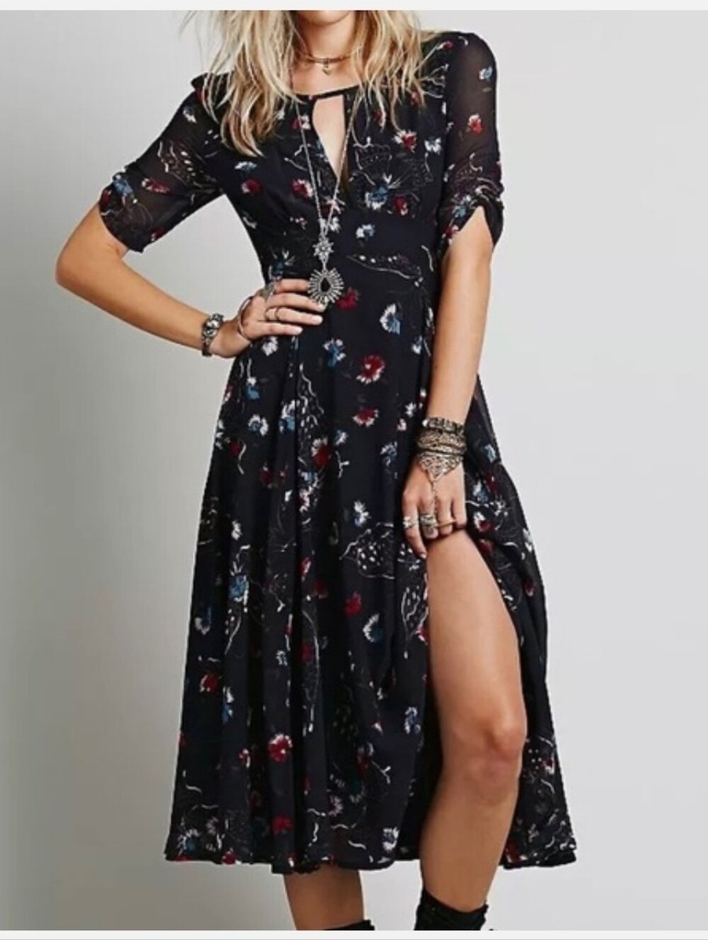 Free People Bonnie Midi Dress Size 2
